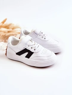Dětské kožené nízké sportovní boty Černobílá Jessie