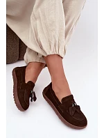 Mokasiny Barefoot z přírodního semiše Zazoo 10220 Hnědé Mokasiny Barefoot z přírodního semiše Zazoo 10220 Hnědé