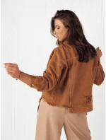Dámská oversize džínová bunda MOLI camel FashionStreet TY4130