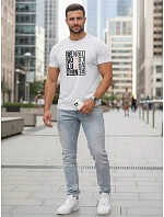 Pánské bavlněné tričko s potiskem revolution white FashionStreet NX0143R