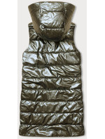 Zlatá dámská vesta s asymetrickým zipem (16M9117-403)