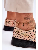 Dámské Kožené Boty Maciejka 04087-18 Oranžová a černá