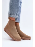 Dámské sportovní boty se ponožkou béžové Zirila