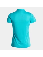Dámské triko Joma Hobby Women Polo Shirt S/S Fluor Turquoise