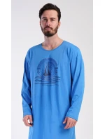 Pánská noční košile s dlouhým rukávem Jachting
