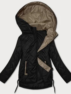 Černá tenká prošívaná plus size bunda S'West (B8361-1)