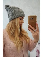 Fleecová čepice Sylwia K244 tmavě šedá Fleecová čepice Sylwia K244 tmavě šedá