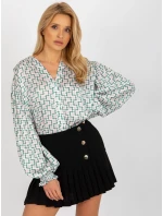 Dámská košile LK KS 509017.64 bílá a béžová - FPrice