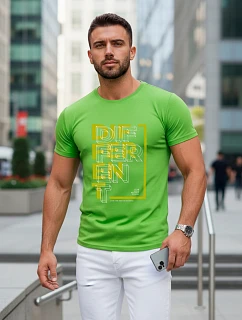 Pánské tričko s potiskem limetkově zelené barvy FashionStreet NX5008R