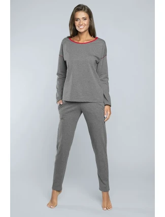 Italská móda Accent long length sp. barva:medium melange