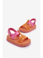Dětské vonící sandálky na suchý zip ZAXY LL385026 Oranžové