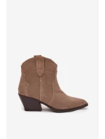 Nazouvací dámské kovbojky z přírodního semiše béžové Beretta Nazouvací dámské kovbojky z přírodního semiše béžové Beretta