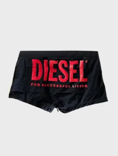 Pánské plavecké boxerky A09676-0JMAK-900 černá-potisk - Diesel