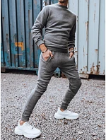 Pánská antracitová tepláková souprava FashionStreet AX0522 Pánská antracitová tepláková souprava FashionStreet AX0522