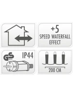 VÁNOČNÍ STROM SVĚTLA VODOPÁD VENKOVNÍ SVĚTLO OPONA 220 VEDL STUDENÁ BÍLÁ 5 RYCHLOSTÍ