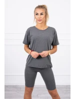 Komplet top+legginsy grafitowy Komplet top+legginsy grafitowy