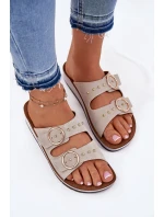 Pohodlné dámské pantofle Inblu béžové CP000054 Pohodlné dámské pantofle Inblu béžové CP000054