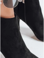 FashionStreet černé semišové boty na podpatku ZY1030