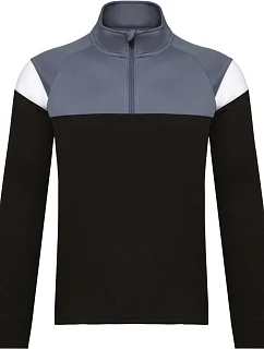 Kariban ProAct PA 388 Dětská tréninková mikina s 1/4 zipem 20.P388 black/sporty grey
