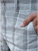 Světle šedé pánské kalhoty FashionStreet UX4405