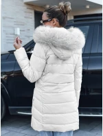 Dámská prošívaná zimní bunda s kožešinou béžová FashionStreet TY5464