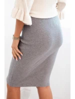 Dámská sukně z elastické viskózové pleteniny šedá