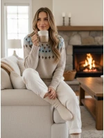 SKADOVA dámský svetr jedné velikosti tmavě béžový FashionStreet MY2349 SKADOVA dámský svetr jedné velikosti tmavě béžový FashionStreet MY2349