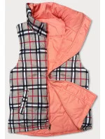 Oboustranná dámská vesta v lososové barvě (2383) Oboustranná dámská vesta v lososové barvě (2383)