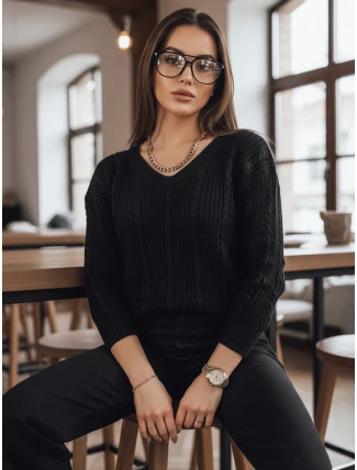 Dámský svetr WELLMA černý FashionStreet MY1769