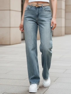 Dámské džínové kalhoty se širokými nohavicemi LOSSLEG blue FashionStreet UY2672