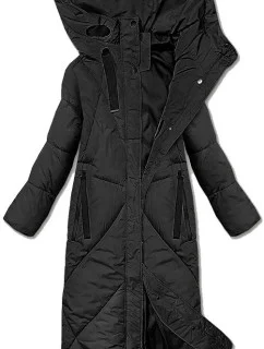 Černá dámská zimní bunda v délce ke kolenům J Style (5M3232-392)