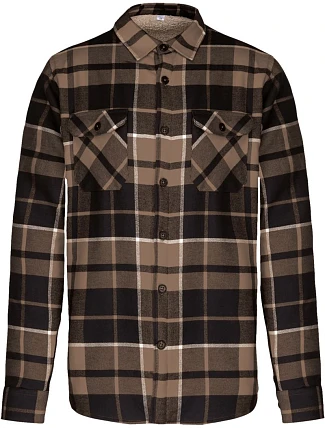 Kariban K 579 Flanelová košile s sherpa fleecovou podšívkou 20.K579 camel/black