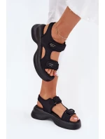 Dámské Sandály Se Zlatými Detaily Černé Luvira