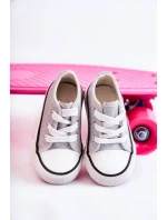 Dětské tenisky vázané stříbrný Wella