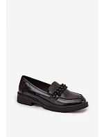 Dámské lakované mokasíny HY52-541 Černá - S.Barski
