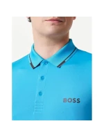 Pánská polokošile BOSS Paul Pro Turquoise/Aqua slim fit tyrkysové barvy (50506203-442)