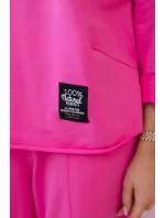 Bavlněná mikina kalhoty set růžový Bavlněná mikina kalhoty set růžový