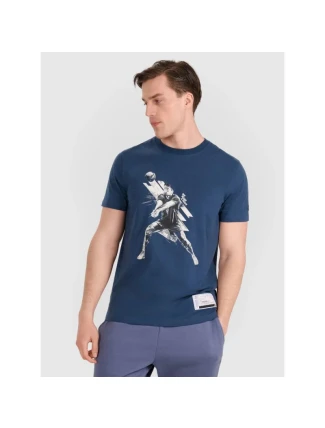 Pánské volejbalové tričko s potiskem 4F 4FRAW25TTSHM3237-46S pánské