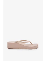 Dámské žabky na klínku Big Star – béžové