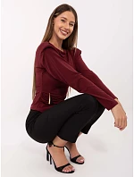 Elegantní polštářová halenka bordó (21898) Elegantní polštářová halenka bordó (21898)
