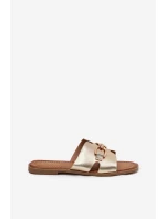 Dámské Plážové Sandály S Dekorativním Detalem Zlaté Amiresna Dámské Plážové Sandály S Dekorativním Detalem Zlaté Amiresna