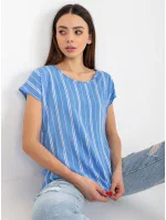 Dámská halenka D73771R10978Q modrá - FPrice Dámská halenka D73771R10978Q modrá - FPrice