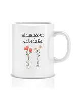 Personalizovaný klasický bílý keramický hrníček 300 ml s maminčinou zahrádkou Personalizovaný klasický bílý keramický hrníček 300 ml s maminčinou zahrádkou