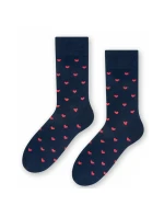 Vzorované pánské ponožky Steven art.136 Srdíčka