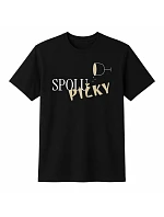 Dámské bavlněné tričko s potiskem - SPOLUPIČKY - černé Dámské bavlněné tričko s potiskem - SPOLUPIČKY - černé