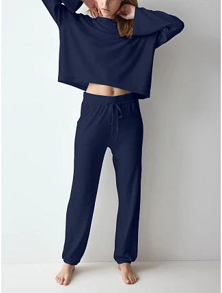 Dámské tepláky Cozy Comfort Cozy Trouser X 01 modré Blue - TRIUMPH Dámské tepláky Cozy Comfort Cozy Trouser X 01 modré Blue - TRIUMPH