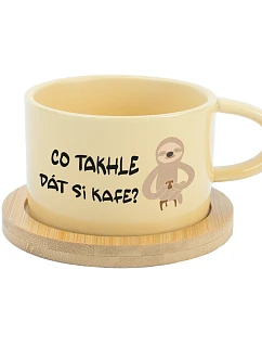 CO TAKHLE DÁT SI KAFE? - žlutý hrníček makronka 200 ml