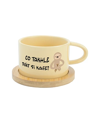 CO TAKHLE DÁT SI KAFE? - žlutý hrníček makronka 200 ml CO TAKHLE DÁT SI KAFE? - žlutý hrníček makronka 200 ml