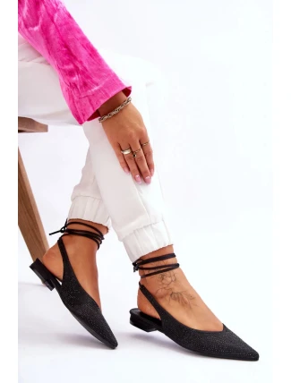 Dámské baleríny na šněrování 22-297 model 178022 Černá - Stephan Paris