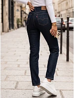 Dámské skinny džíny s vysokým pasem, tmavě modré, FashionStreet UY3097 Dámské skinny džíny s vysokým pasem, tmavě modré, FashionStreet UY3097